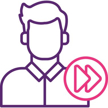 Bir erkek kullanıcı simgesinin vektör illüstrasyonu