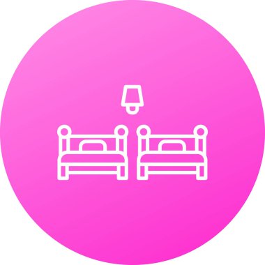 Benzersiz otel yatağı vektör simgesi