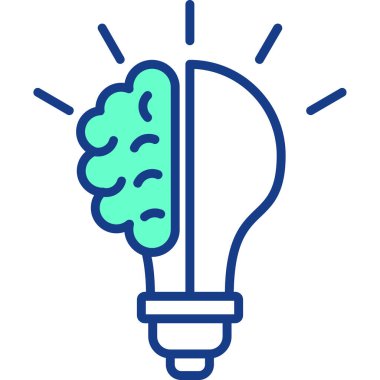 beyin ikonu vektör illüstrasyonu