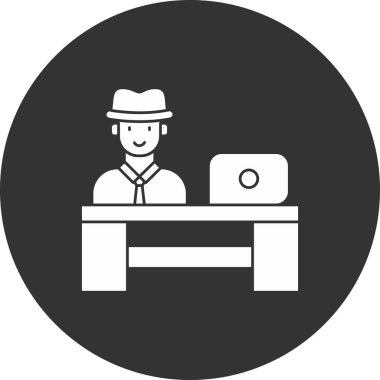 İş adamı simgesi, vektör illüstrasyonu