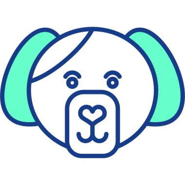 Köpek. Web simgesi basit illüstrasyon