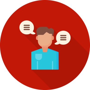 Müşteri servisi düz simgesi, müşteri hizmetleri