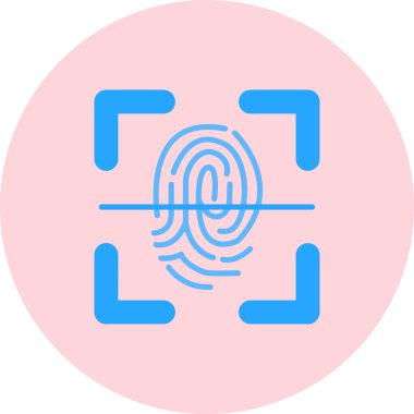 parmak izi ikonu vektör illüstrasyonu