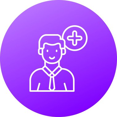 Doktor. Web simgesi basit illüstrasyon