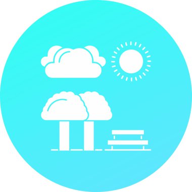 Bir ağaç simgesinin vektör illüstrasyonu