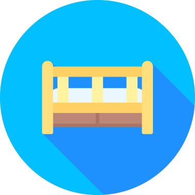 yatak ağı simgesi, vektör illüstrasyonu