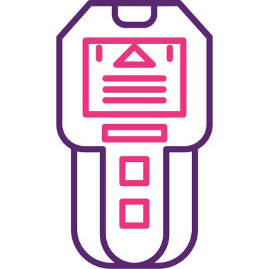 Sırt çantası simgesinin vektör çizimi