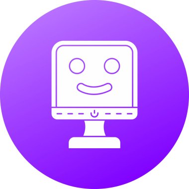 Bir bilgisayar simgesinin vektör illüstrasyonu