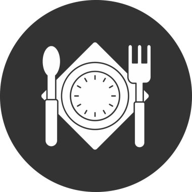 Restoran simgesi vektör illüstrasyonu