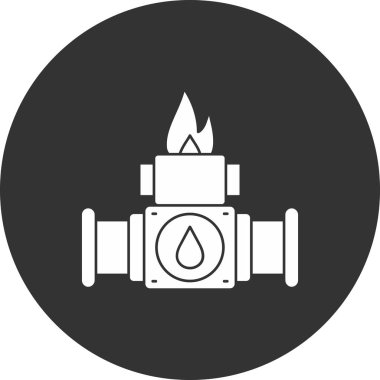 Benzin istasyonu simgesinin vektör illüstrasyonu