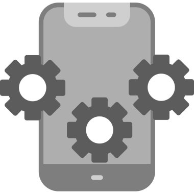 cep telefonu ayarları simgesi düz biçimli