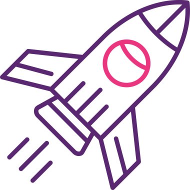 roket ikonu vektör illüstrasyonu