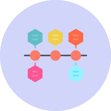 molekül vektörü düz simgesi
