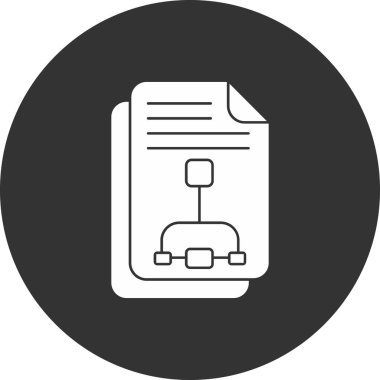 Dosya modern simgesinin vektör illüstrasyonu