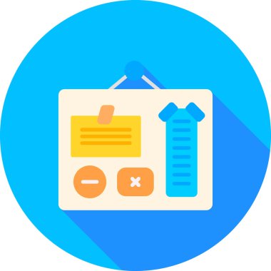 iş yönetimi dairesi simgesi düz stil