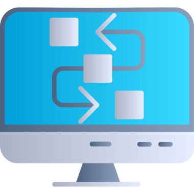 Bilgisayar sunucu vektör simgesi