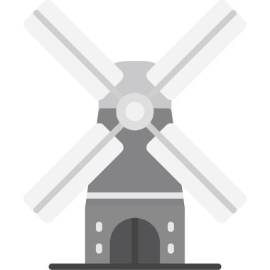 yel değirmeni düz tasarım simgesi