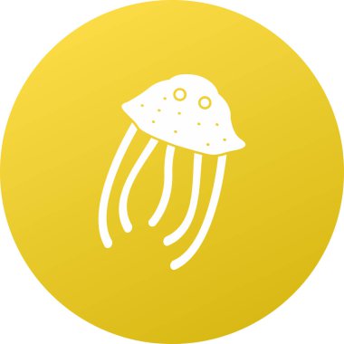 Çemberdeki denizanalarının vektör çizimi