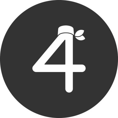 4 numaralı simge soyut grupta izole edildi