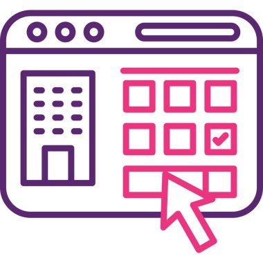 Takvim. Web simgesi basit illüstrasyon