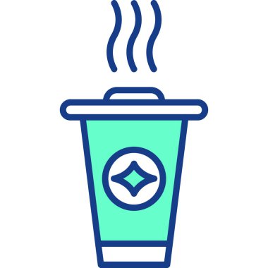 Kahve fincanı. Basit resimleme