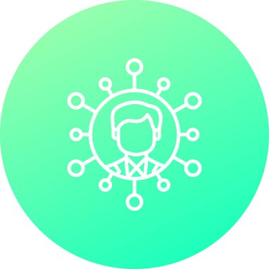 Kişilerin, kişisel ve işin vektör illüstrasyon simgesi,