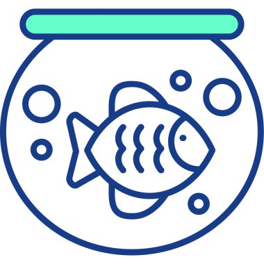 balık simgesi vektör illüstrasyonu