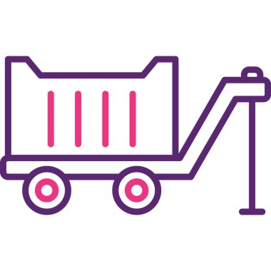 Bir araba simgesinin vektör illüstrasyonu