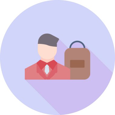 iş çantası simgesi, basit vektör illüstrasyonu