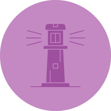 Bir fener simgesinin vektör illüstrasyonu