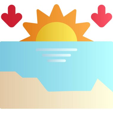 vektör karikatür güneşi beyaz arkaplanda.