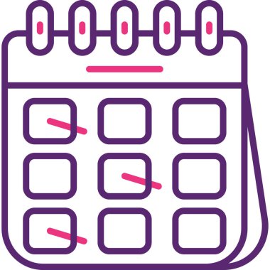 Takvim. Web simgesi vektör illüstrasyonu