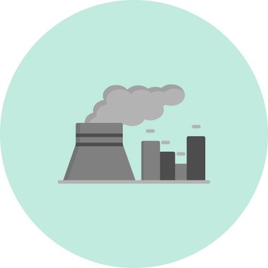 Nükleer santral vektör çizim