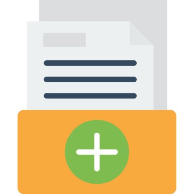 Yeni dosya web simgesi, vektör illüstrasyonu