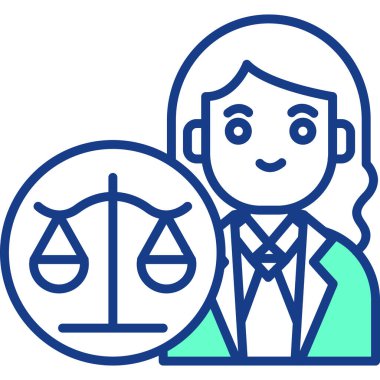 Adalet. Web basit illüstrasyonu