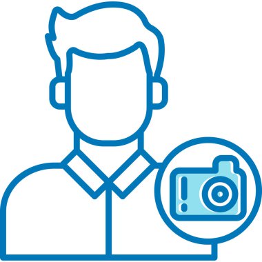Fotoğrafçı. Web simgesi basit illüstrasyon