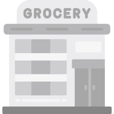 süpermarket market simgesi - taslak biçiminde