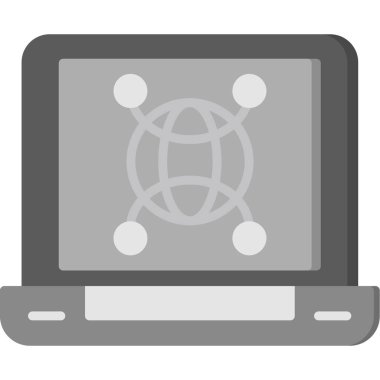 Bilgisayar. Web simgesi basit illüstrasyon