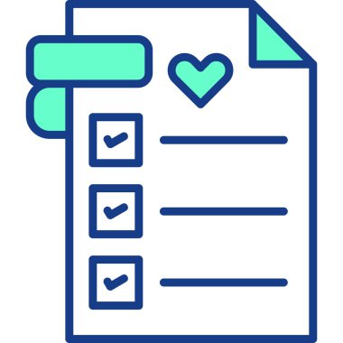 Simge vektör illüstrasyonunu listele