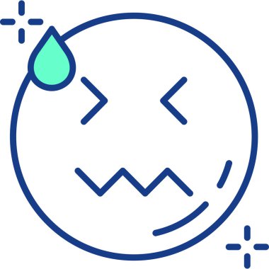 Şirin bir yüz simgesinin vektör çizimi