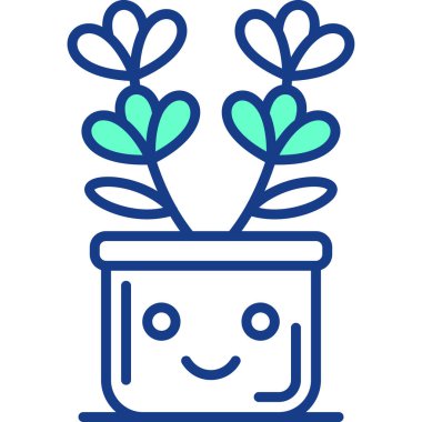 Bitki. Web simgesi basit illüstrasyon