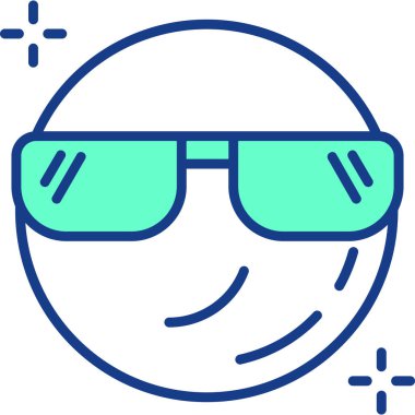 Gözlük. Web simgesi basit illüstrasyon