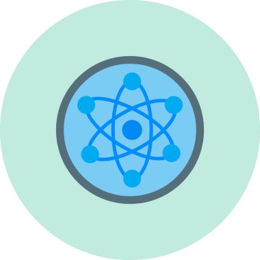 atom. Web simgesi basit illüstrasyon