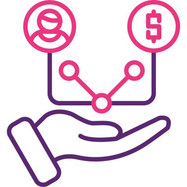 Bir dolar ve bir doların vektör çizimi