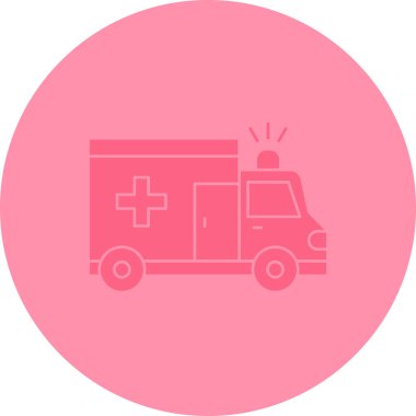 ambulans simgesi vektör illüstrasyonu