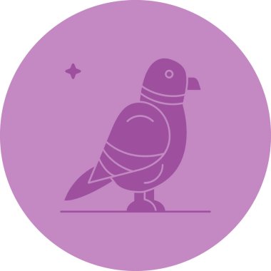 Kuş simgesinin vektör illüstrasyonu