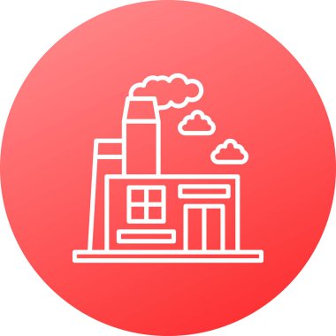 vektör fabrikası simgesi, vektör illüstrasyonu