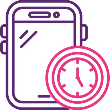 Saat simgesinin vektör illüstrasyonu