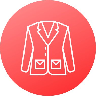 Ceket simgesinin vektör illüstrasyonu