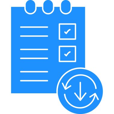 Kontrol listesi. Web simgesi basit illüstrasyon